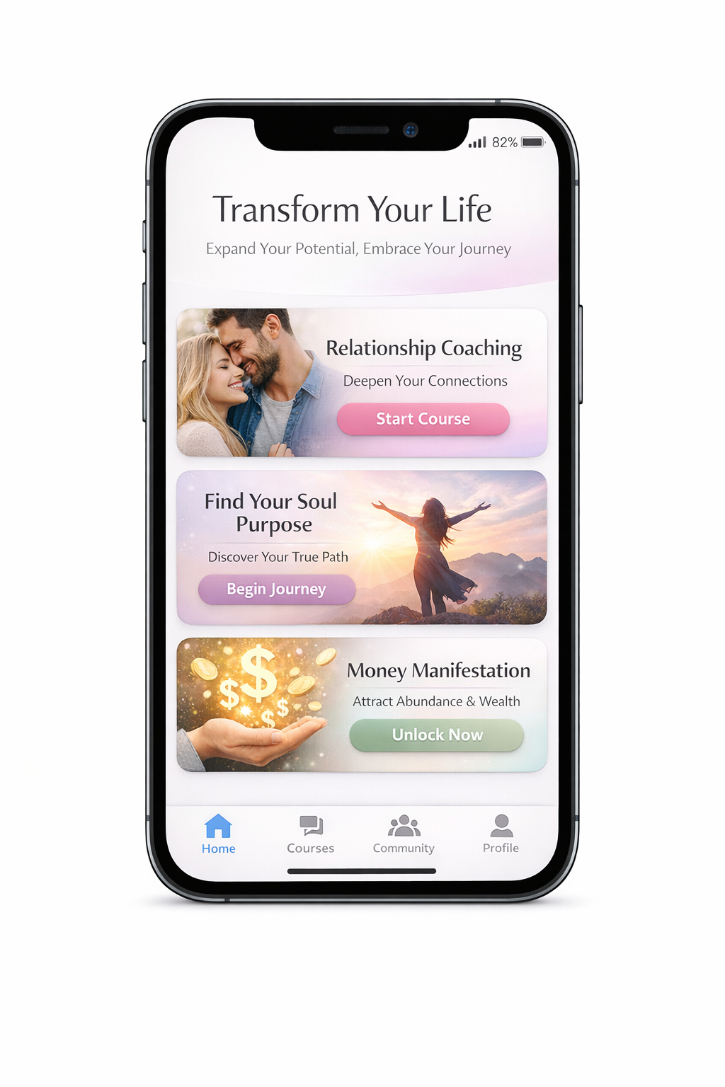 Healer mobile app interface